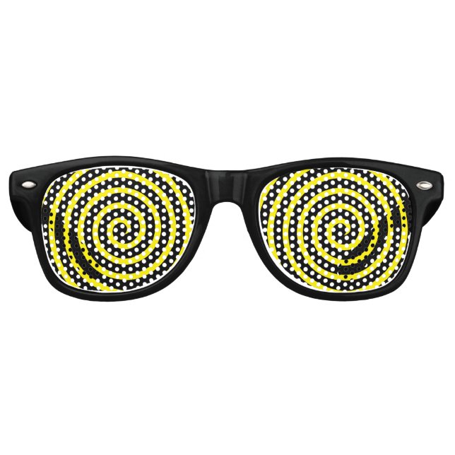 Lunettes De Fête Retro Swirl hypnotique (Devant)