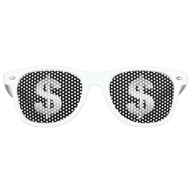 Lunettes De Fête Retro Symbole dollar (Devant)