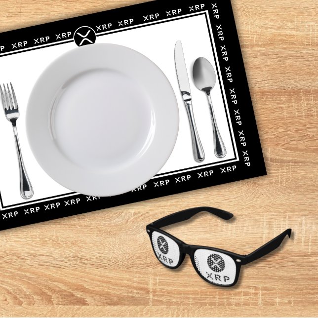 Lunettes De Fête Retro Symbole XRP drôle Crypto Party Faveurs (Funny XRP symbol sunglasses for Crypto Themed parties)