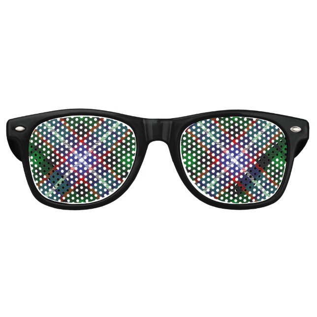 Lunettes De Fête Retro Tartan Clan Russell (Devant)