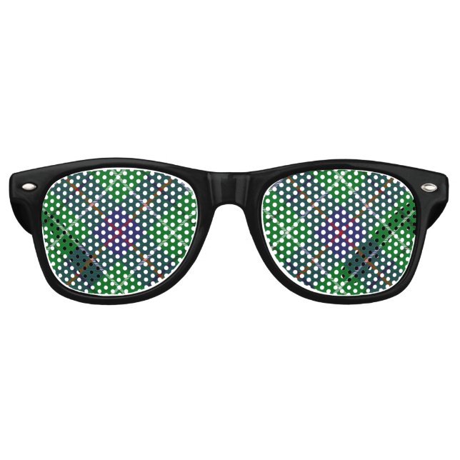 Lunettes De Fête Retro Tartan du clan Duncan (Devant)