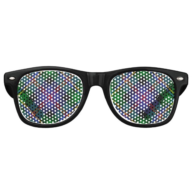 Lunettes De Fête Retro Tartan du clan Malcolm (Devant)
