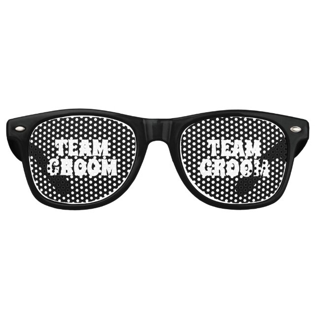 Lunettes De Fête Retro Team Groom Mariage Cadeau Groomsman Party Favorise (Devant)