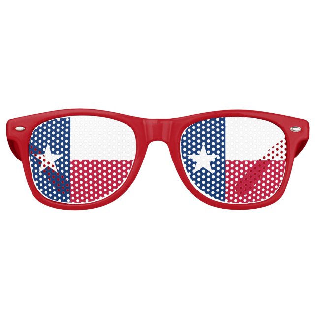 Lunettes De Fête Retro Texas Flag - Texan Pride (Devant)