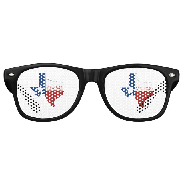 Lunettes De Fête Retro Texas Formé Texan State Drapeau étoile solitaire T (Devant)