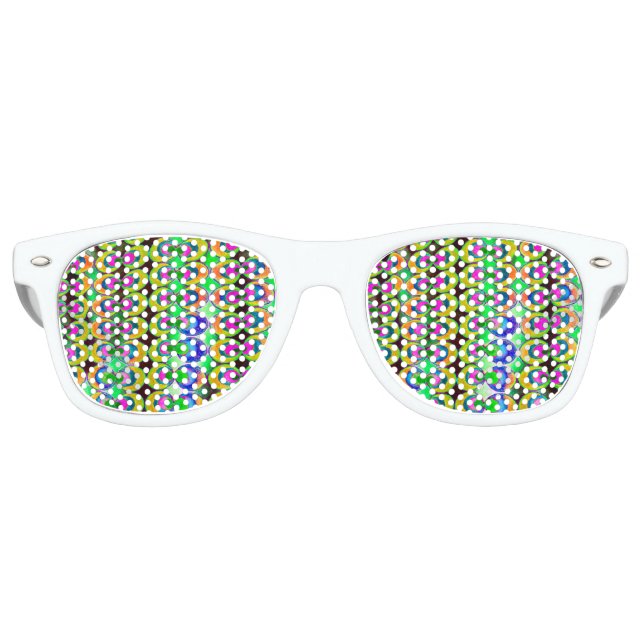 Lunettes De Fête Retro Tissu Pop Art (Devant)