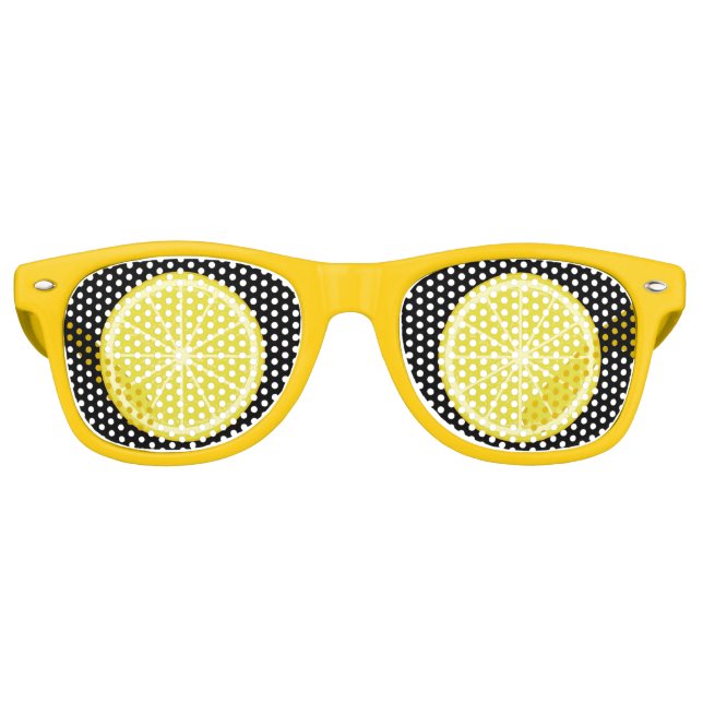 Lunettes De Fête Retro Tranche de citron (Devant)