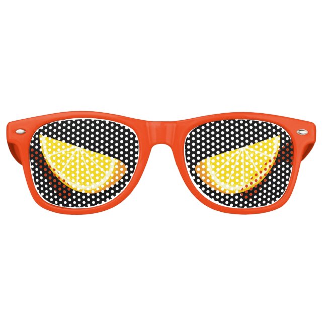 Lunettes De Fête Retro tranche orange (Devant)