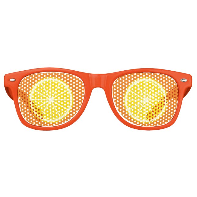 Lunettes De Fête Retro tranche orange (Devant)