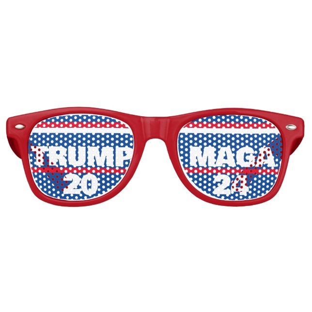 LUNETTES DE FÊTE RETRO TRUMP MAGA 2024 (Devant)