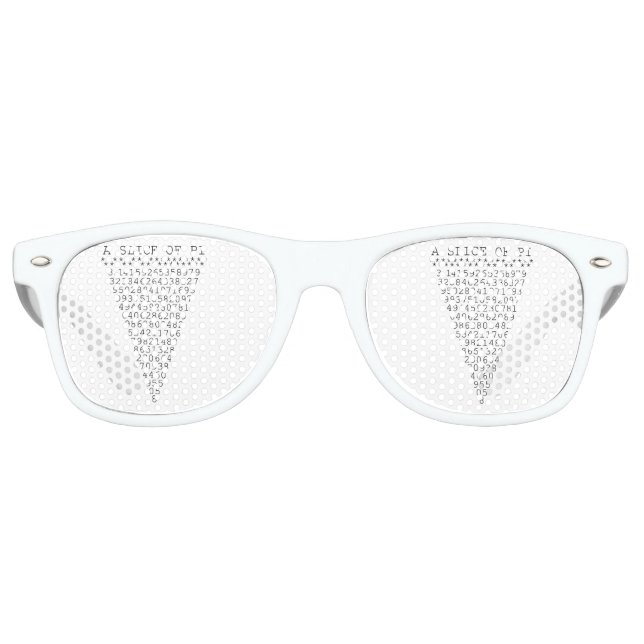 Lunettes De Fête Retro Une tranche de chiffres Pi (Devant)