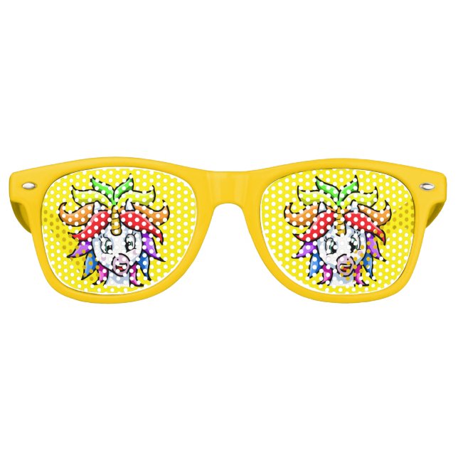 Lunettes De Fête Retro Unicorne (Devant)