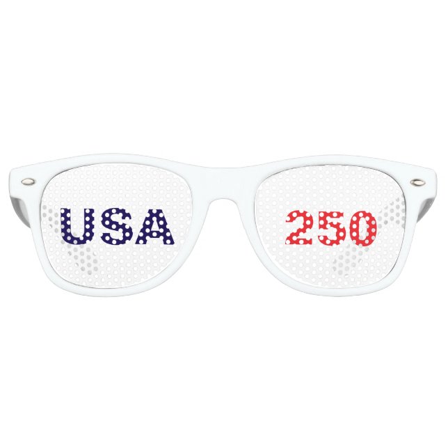 Lunettes De Fête Retro USA 250 250th United States Anniversary (Devant)