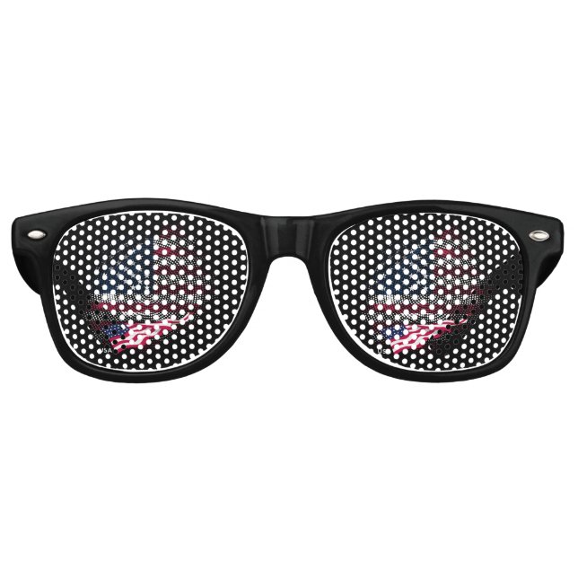 Lunettes De Fête Retro USA flag (Devant)