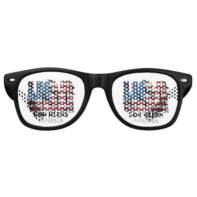 Lunettes De Fête Retro USA Party Sunglasses (Devant)