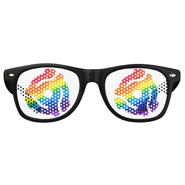 Lunettes De Fête Retro Vibran de l'adaptateur d'enregistrement SlipperyJo (Devant)