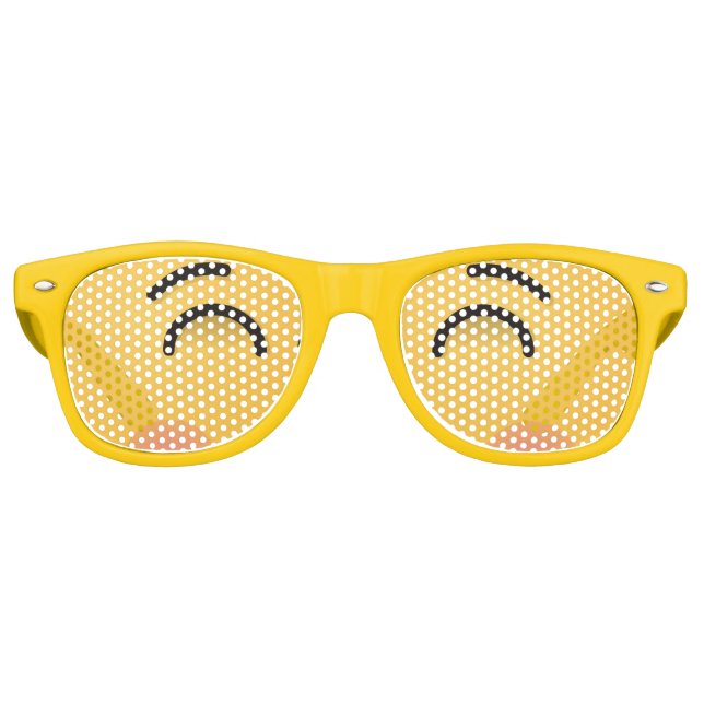 Lunettes De Fête Retro Visage souriant aux yeux souriants (Devant)