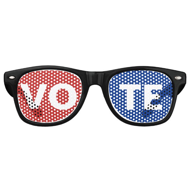 Lunettes De Fête Retro Vote américain (Devant)
