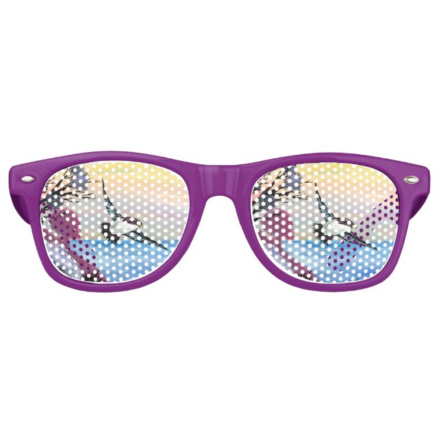 Lunettes De Fête Retro Vue Oiseaux (Devant)