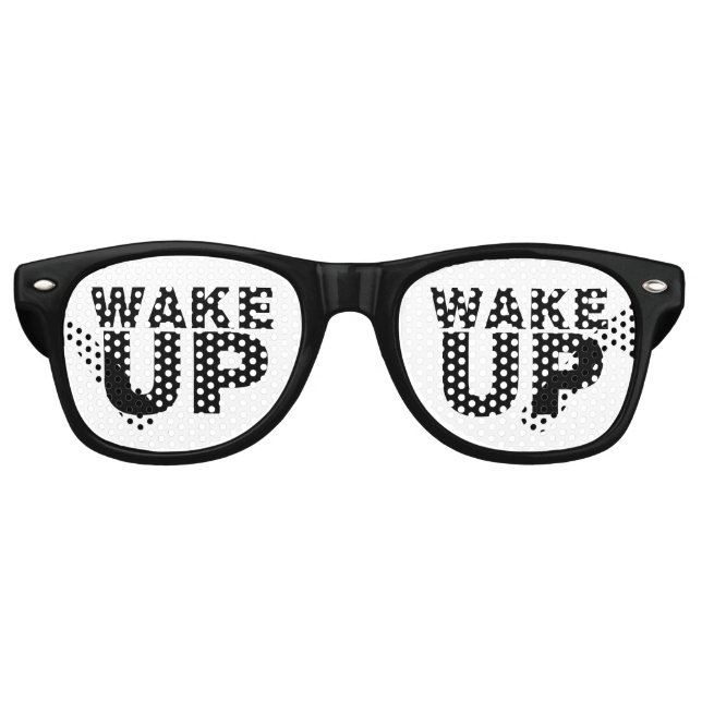 Lunettes De Fête Retro Wake up Black (Devant)