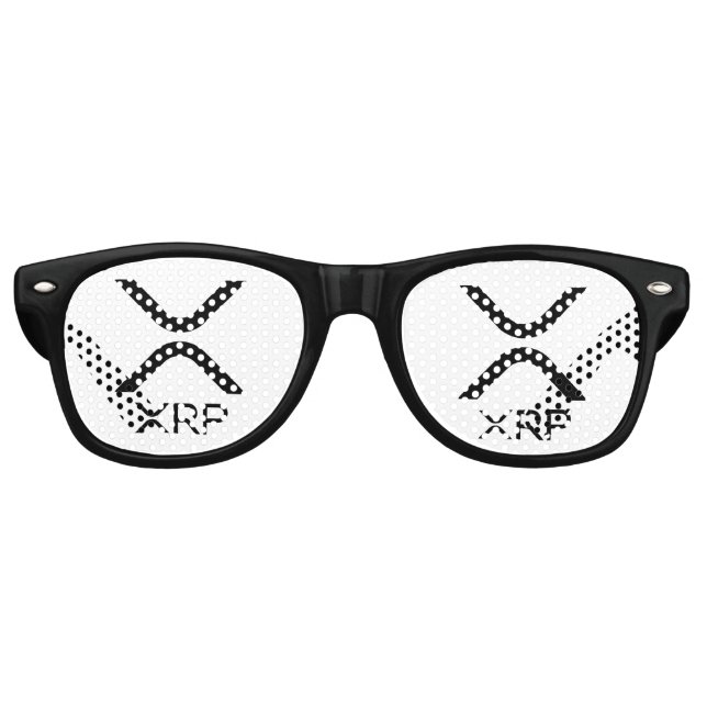 Lunettes De Fête Retro XRP cryptodevise - XRP (Devant)