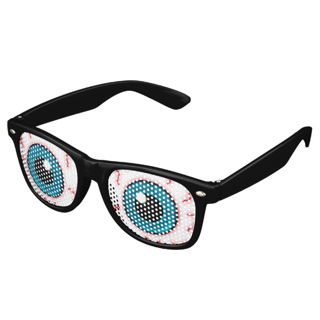 Lunettes De Fête Retro Yeux Maniac Bloodshot (Angulaire)