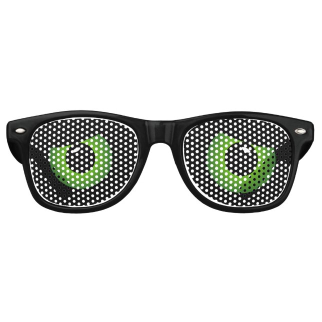 Lunettes De Fête Retro Yeux Purim verts (Devant)
