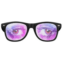 Yeux violets roses