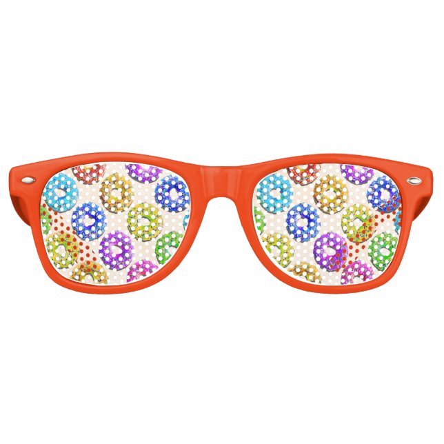 Lunettes De Fête Retro Yummy beignets motif (Devant)