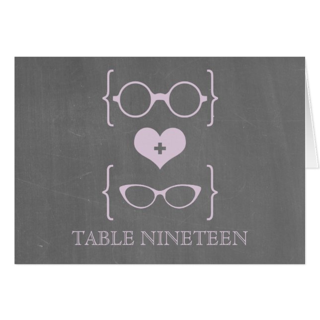 Lunettes de Geeky Violet Tableau noir Numéro de la (Devant horizontal)
