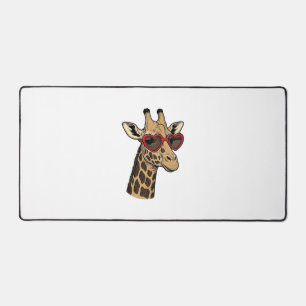 Lunettes de soleil à cœur de girafe gravé vintage 