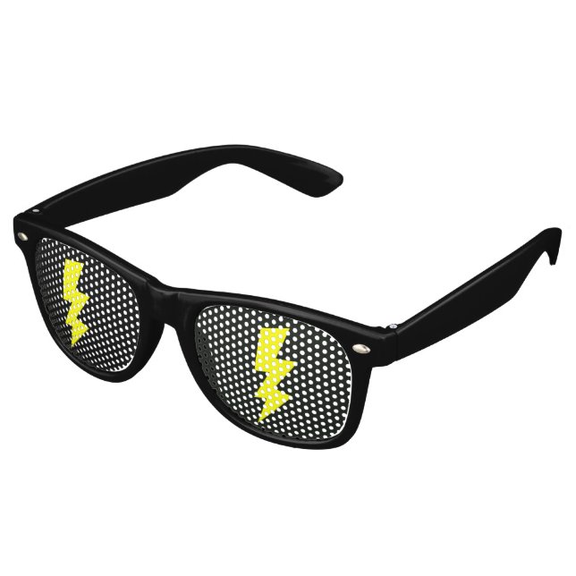 Lunettes de soleil à nuances de fête éclair jaune (Angulaire)