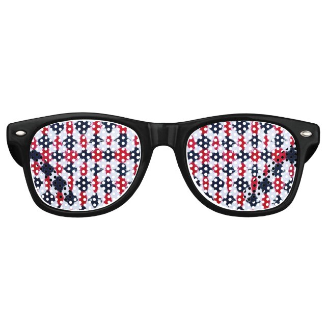 Lunettes de soleil Abstrait Red Black Modern Party (Devant)