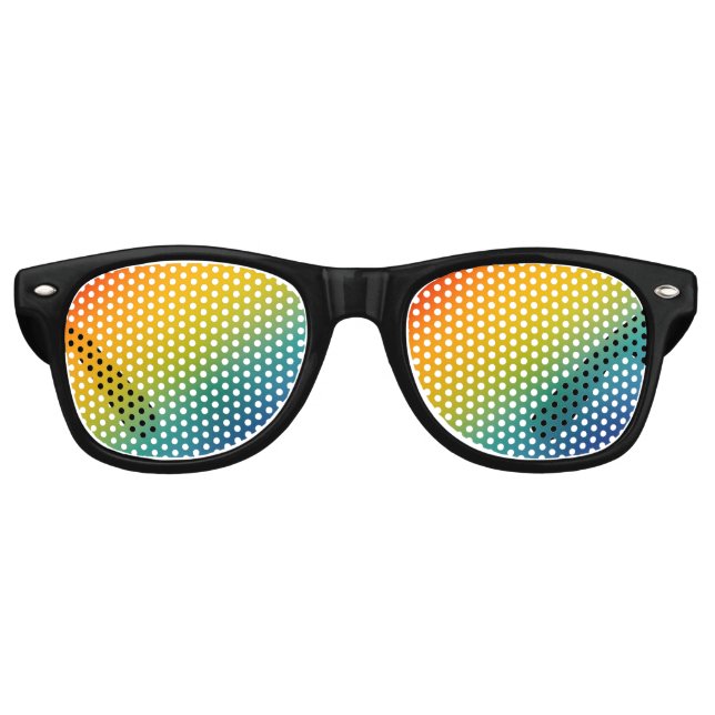 lunettes de soleil abstraites dégradé arc-en-ciel  (Devant)