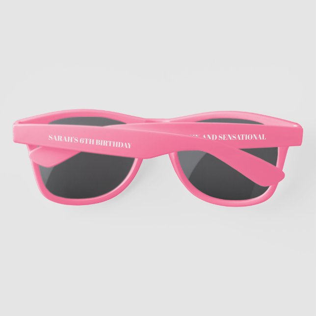 Lunettes de soleil adorables rose pour cadeau de f (Dos)
