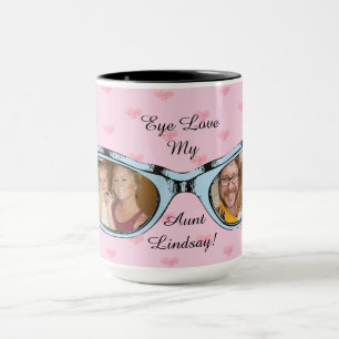 Lunettes de soleil amusantes Photo Mug café person