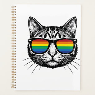 Lunettes de soleil arc-en-ciel vintage Chat Fierté