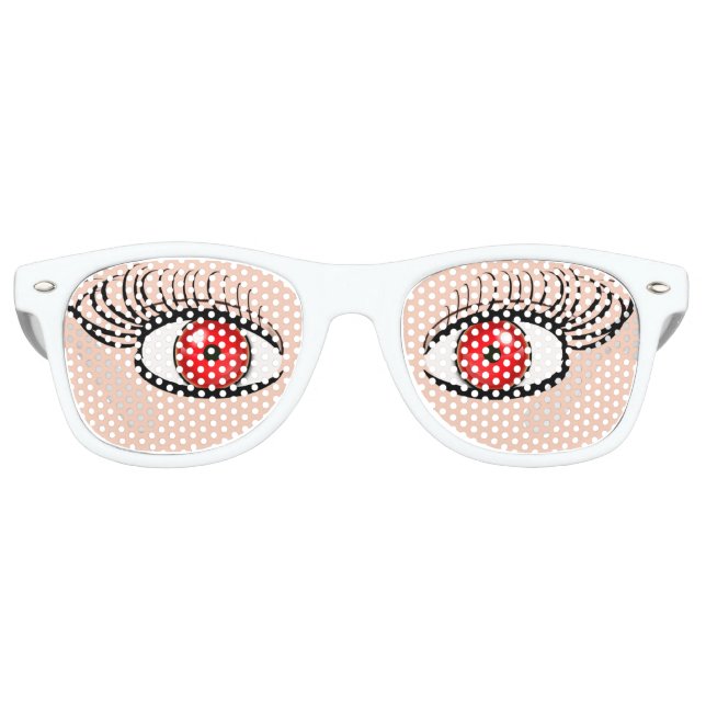 Lunettes De Soleil Aux Faux Yeux Rouges (Devant)