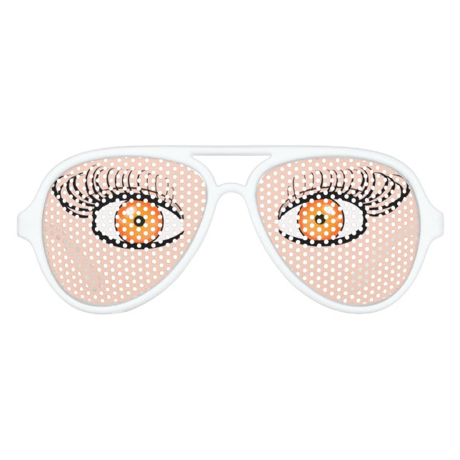 Lunettes De Soleil Aux Yeux Oranges (Devant)
