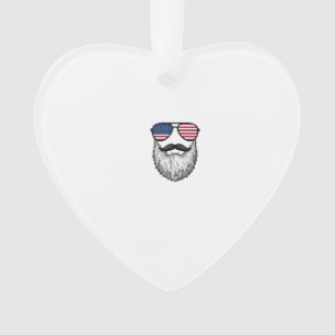 Lunettes de soleil barbe patriotique vintage T-shi