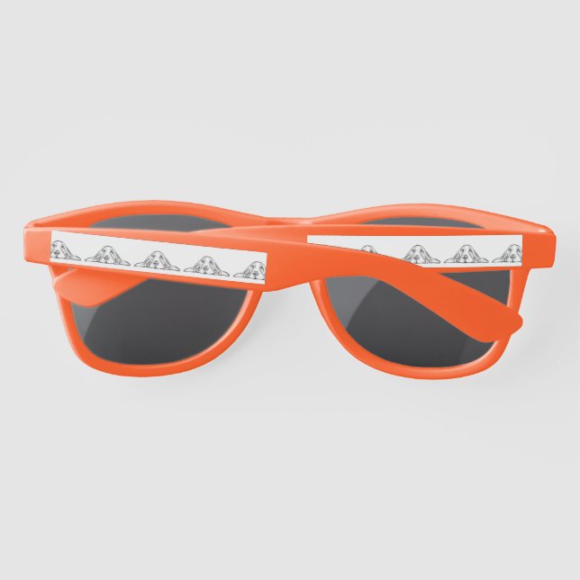 Lunettes De Soleil basset blanc (Dos)