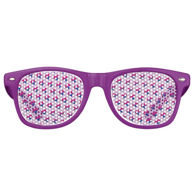 Lunettes de soleil Bi Heart Motif Retro (Devant)