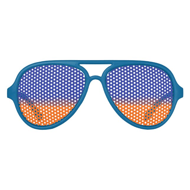 Lunettes de soleil Blue et orange Aviator Party (Devant)