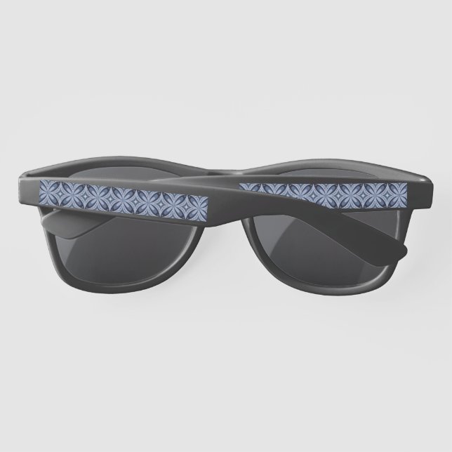 Lunettes De Soleil Blue Geometric Pattern Retro Style (Dos)