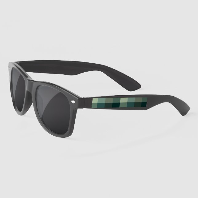 Lunettes De Soleil Carreaux Vichy Vert Design  (Gauche)