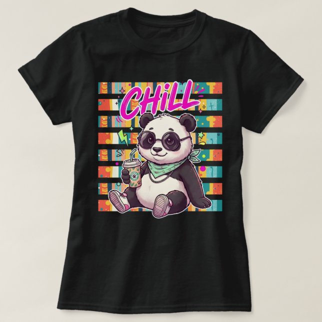 Lunettes de soleil Chill Panda Bear T-Shirt graphi (Design devant)