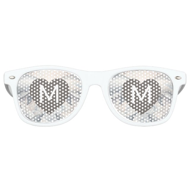 Lunettes de soleil Coeur mariage Ajouter votre mon (Devant)