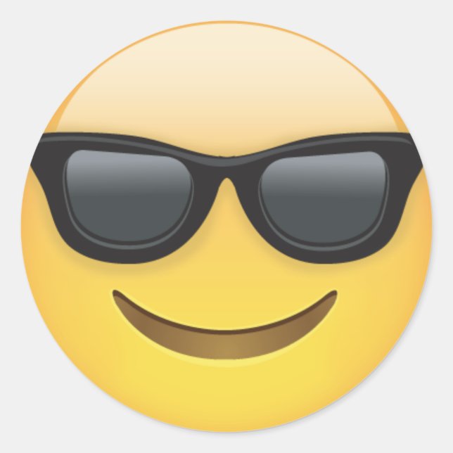 Lunettes de soleil cool Stickers Emoji Dude (Devant)
