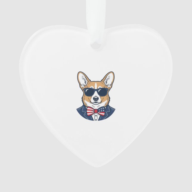 Lunettes de soleil Corgi patriotiques Art vectorie (devant)