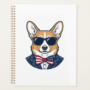 Lunettes de soleil Corgi patriotiques Art vectorie